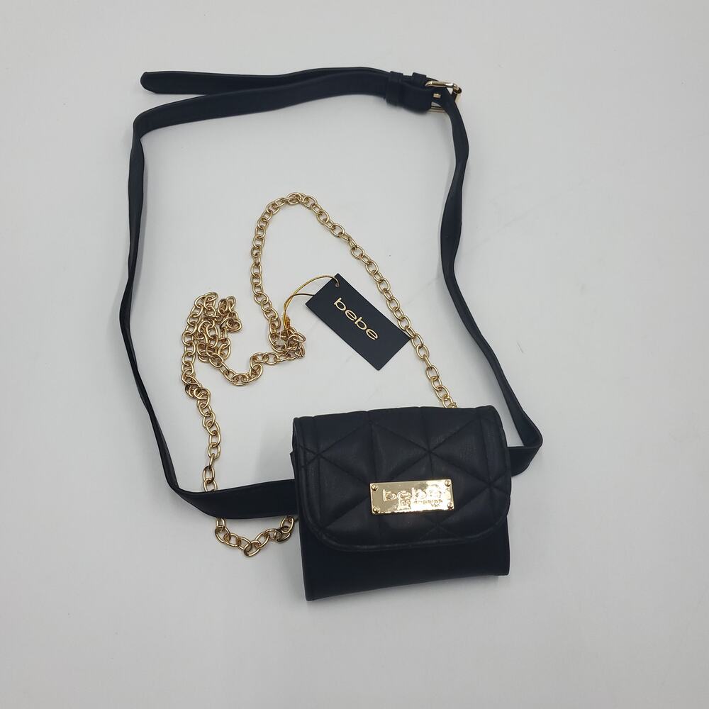 Bebe Camile Micro Fanny Pack in Black